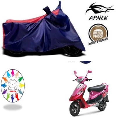 APNEK Waterproof Two Wheeler Cover for TVS(Scooty Pep+, Blue, Red)