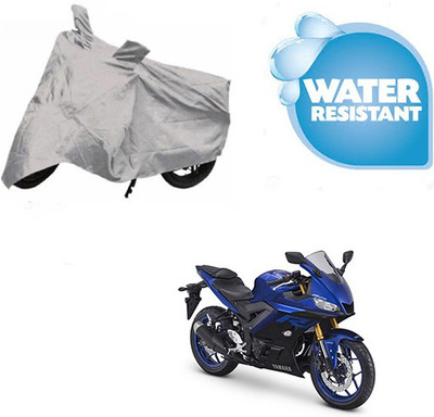 SRENTERPRISES Two Wheeler Cover for Yamaha(YZF R25, Silver)