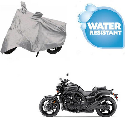 SRENTERPRISES Two Wheeler Cover for Yamaha(VMAX, Silver)