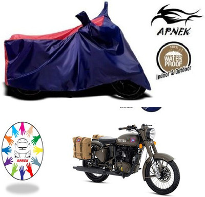 APNEK Waterproof Two Wheeler Cover for Royal Enfield(Classic 350, Blue, Red)