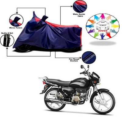 APNEK Waterproof Two Wheeler Cover for Hero(Splendor Plus, Blue, Red)