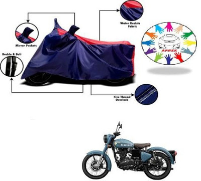 APNEK Waterproof Two Wheeler Cover for Royal Enfield(Bullet 500, Blue, Red)
