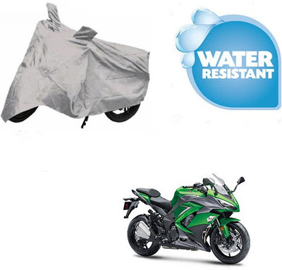 SRENTERPRISES Two Wheeler Cover for Kawasaki(Ninja 1000, Silver)