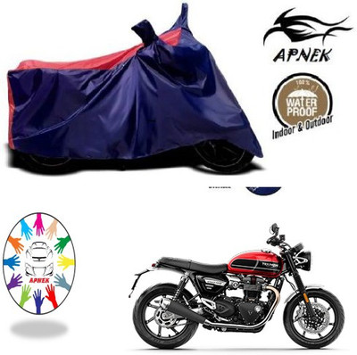 APNEK Waterproof Two Wheeler Cover for Triumph(Twin, Blue, Red)