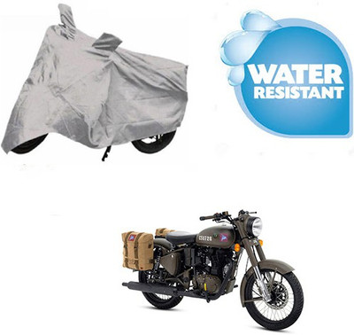 SRENTERPRISES Two Wheeler Cover for Royal Enfield(Classic 500, Silver)