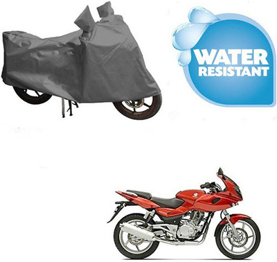 Atulit enterprises Waterproof Two Wheeler Cover for Bajaj(Pulsar 220 DTS-i, Grey)
