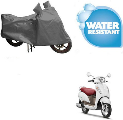 Atulit enterprises Waterproof Two Wheeler Cover for Suzuki(Access, Grey)