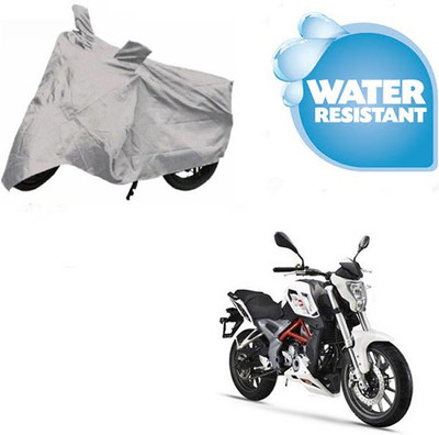 molaba Waterproof Two Wheeler Cover for DSK Benelli(TNT 25, Silver)