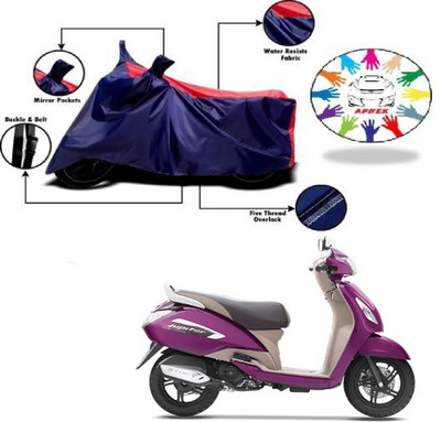 APNEK Waterproof Two Wheeler Cover for TVS(Jupiter, Blue, Red)
