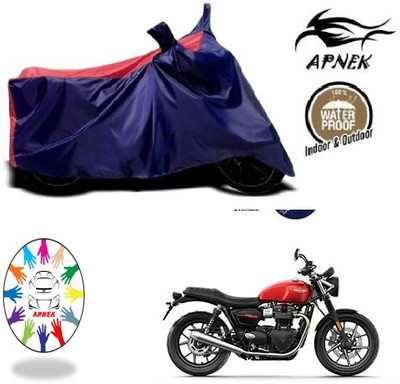 APNEK Waterproof Two Wheeler Cover for Triumph(Twin spark, Blue, Red)