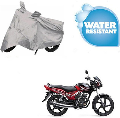 SRENTERPRISES Two Wheeler Cover for TVS(Star City, Silver)