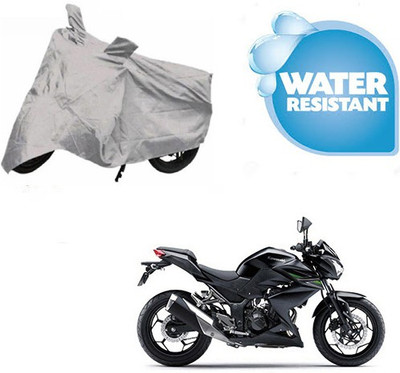 SRENTERPRISES Two Wheeler Cover for Kawasaki(Z250, Silver)