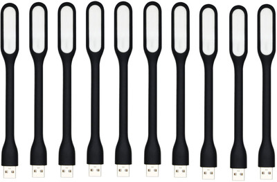 RPMSD Pack of 10 Flexible mini USB LED light Pack of 10 USB LED Lamp 5V 1.2W Portable Flexible Light with USB For Power bank Computer Led Light(Black)