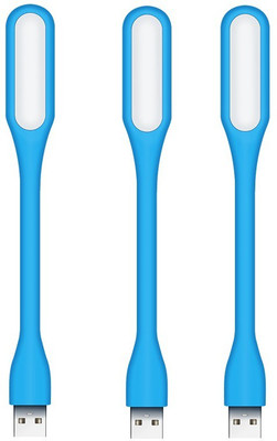 RPMSD Pack of 3 Flexible mini USB LED light Pack of 3 USB LED Lamp 5V 1.2W Portable Flexible Light with USB For Power bank Computer Led Light(Blue)