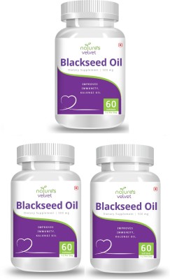 Natures Velvet Lifecare Black seed oil 500mg capsules- Pack of 3(3 x 60 No)