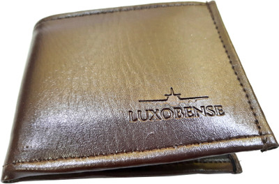 LUXOBENSE Men Brown Artificial Leather Wallet(3 Card Slots)