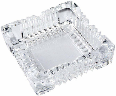 Decon Clear Glass Ashtray(Pack of 1)
