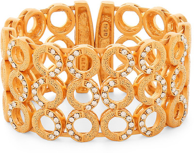 mahi Alloy Crystal Gold-plated Cuff