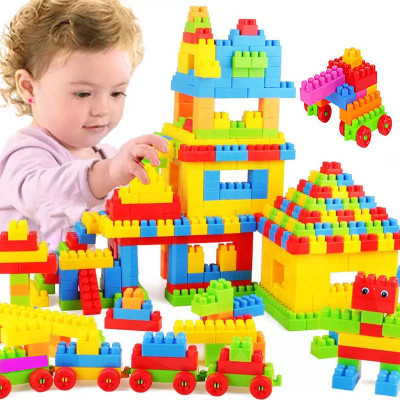 BOZICA BEST BABY BIRTHDAY GIFT Building Blocks,Creative Learning Educational Toy for Kids Puzzle Assembling Shape Building Unbreakable Toy Set(100 Pieces)