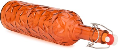 AFAST Colorful Bottle, Orange, 1000 ml, 9x32 cms 1000 ml Bottle(Pack of 1, Orange, Glass)
