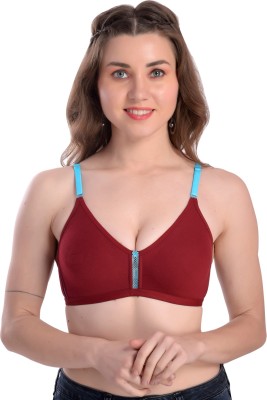 TEENPLUS Women T-Shirt Non Padded Bra(Maroon)