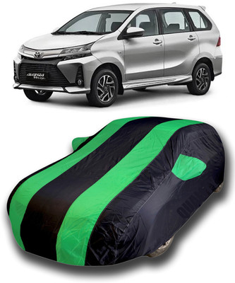 KUSHWAHA Car Cover For Toyota Avanza (With Mirror Pockets)(Blue, Green)