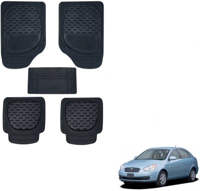 KOZDIKO Rubber Standard Mat For  Hyundai Verna(Black)