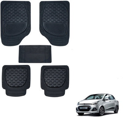 KOZDIKO Rubber Standard Mat For  Hyundai Xcent(Black)