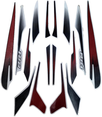 BR BULL Sticker & Decal for Bike(White, Red)