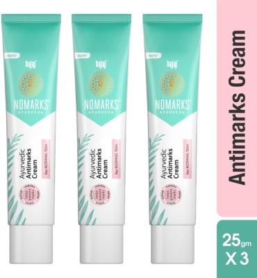 BAJAJ Nomarks Ayurvedic Antimarks Cream For Normal Skin (25g x 3), Pack of 3(75 g)