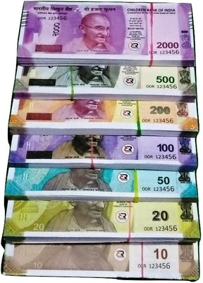 BBS DEAL Pack- of (15*7 =105 Note ) Dummy currency/Fake class room kit Dummy Fake note Gag Toy(Multicolor)