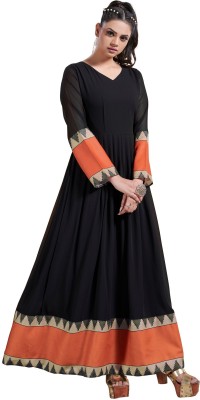 CARRYOX Anarkali Gown(Black)