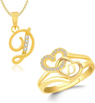 VSHINE FASHION JEWELLERY Brass, Alloy Gold-plated Gold, Yellow Jewellery Set(Pack of 1)