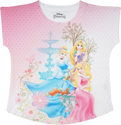 DISNEY PRINCESS Girls Party Polycotton Top(Pink, Pack of 1)
