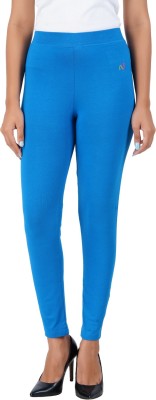 New Darling Ankle Length Western Wear Legging(Blue, Solid)