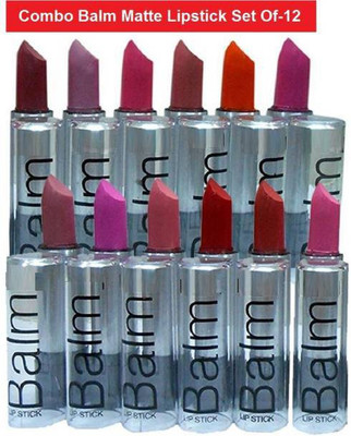 ShopCircuit Balm super matte lipstick combo set of 12 lipstick(Multicolor, 36 g)