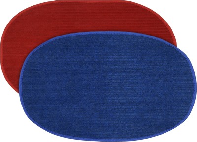 KUBER INDUSTRIES Microfiber Door Mat(Multicolor, Free, Pack of 2)