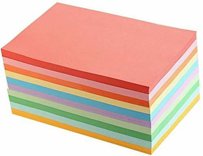 snow crafts Coloured Unruled A4 75 gsm Coloured Paper(Set of 1, Multicolor)