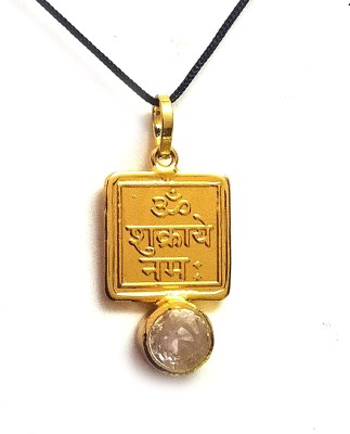 AIR99 Shukra Graha yantra Mantra Golden Plated Ashtadhatu pendant For Men & Women Metal, Crystal Pendant