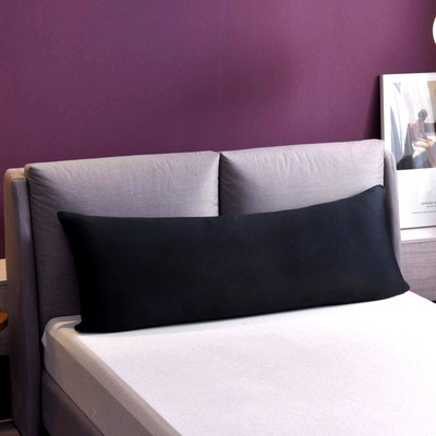 Livasto Polyester Fibre Solid Body Pillow Pack of 1(Black)
