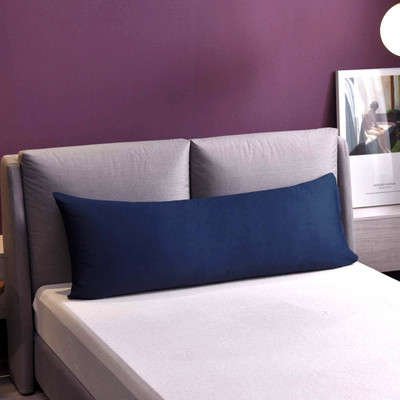 Livasto Polyester Fibre Solid Body Pillow Pack of 1(Blue)