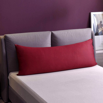 Livasto Polyester Fibre Solid Body Pillow Pack of 1(Maroon)