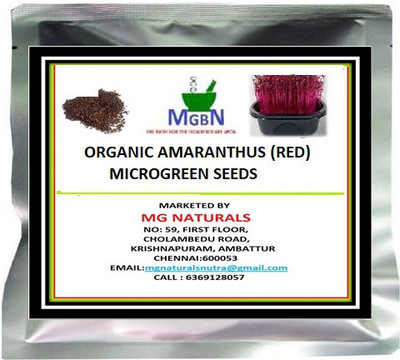 MGBN ORGANIC AMARANTHUS (RED) MICROGREEN SEEDS 200 GM Seed(200 per packet)