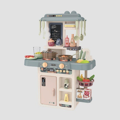 Jakas Mart 42 Pcs Toy Kitchen Sets, Simulated Spray Kitchen Toys, Kids Kitchen Pretend Play Set,Play Cooking Set, Cookware Pots and Pans Play set
