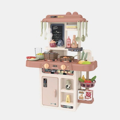 Jakas Mart 42 Pcs New Toy Kitchen Sets, Simulated Spray Kitchen Toys, Kids Kitchen Pretend Play Set,Play Cooking Set, Cookware Pots and Pans Play set