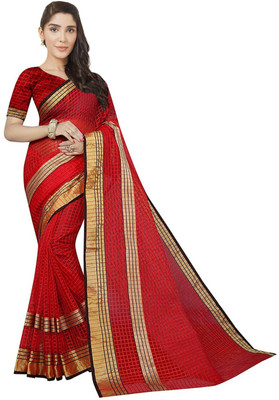 Suali Solid/Plain Bollywood Net Saree(Pack of 2, Red)