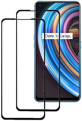 HOBBYTRONICS Edge To Edge Tempered Glass for REALME 8(Pack of 2)