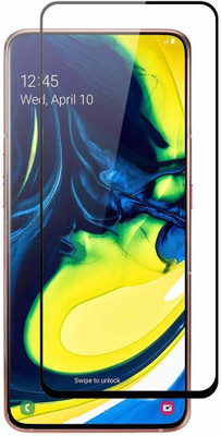 Amzio Edge To Edge Tempered Glass for Samsung Galaxy A80/A90, (6D)(Pack of 1)