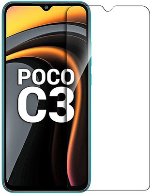 from comm Edge To Edge Tempered Glass for POCO C3(Pack of 1)
