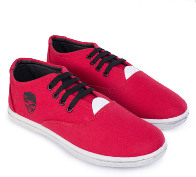 Kzaara Canvas Shoes For Men(Red , 6)